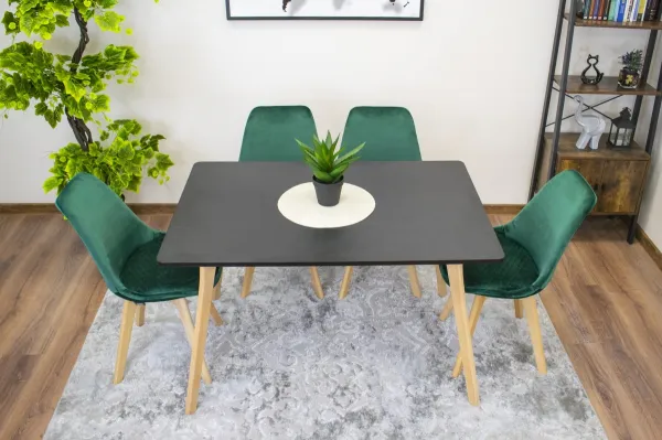 Stôl MONTI 120cm x 80cm - čierny
