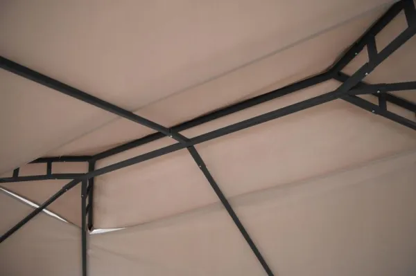 ZÁHRADNÝ ALTÁNOK  S BOČNÝMI ZÁCLONAMI - BÉŽOVÝ 3 X 4M