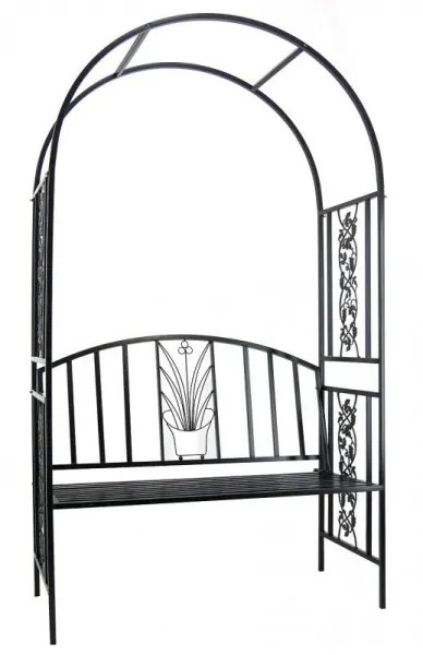 ZÁHRADNÁ PERGOLA S LAVIČKOU 122 X 58 X 203 CM