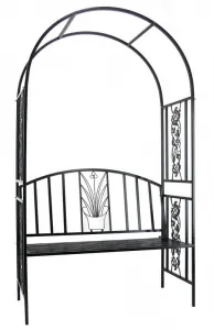 ZÁHRADNÁ PERGOLA S LAVIČKOU 122 X 58 X 203 CM