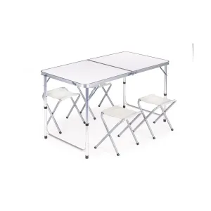 Ekspand Kempingový set stoličiek a stola /Biely
