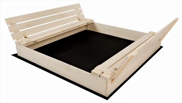 Profitent Uzatvarateľné pieskovisko s lavičkami 150x150cm +agrotextília+krycia plachta