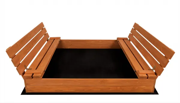 Profitent Uzatvárateľné impregnované pieskovisko s lavičkami 146x138x20 +agrotextília+krycia plachta