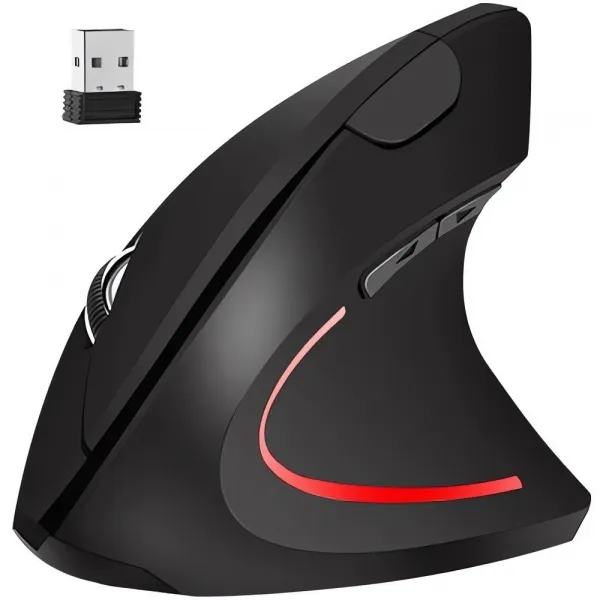 MALATEC Ergonomická vertikálna bezdrôtová myš čierna Izoxis 21799