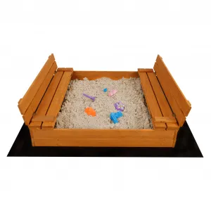 Profitent Uzatvárateľné impregnované pieskovisko s lavičkami 120x120cm + agrotextília+krycia plachta