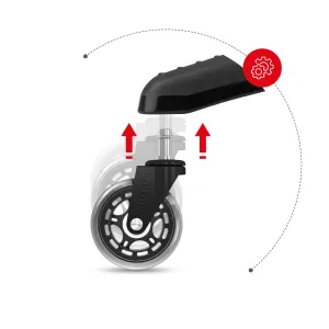 HUZARO Kolieska na kreslo CASTERS 2.0 BLACK