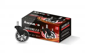 HUZARO Kolieska na kreslo CASTERS 2.0 BLACK