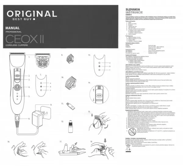 Original Best Buy Strihací strojček Original Ceox II - čierny P000825 - 7690012
