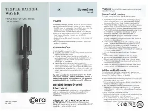 Cera Professional Kulma na vlasy Cera Tripple Barrel Waver - trojitá 2369