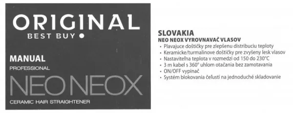 Sibel Žehlička Original NeoNeox - čierna P003286