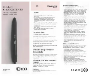 Cera Professional Žehlička na vlasy Cera Bullet Straightener 2342