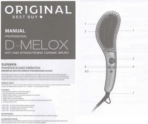 Original Best Buy Kefa na vlasy nahrievacia vyrovnávacia Original D-MELOX 442070