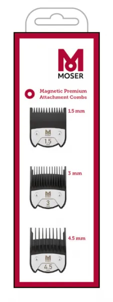 Sada nadstavcov Moser - Magnetic - 1,5 mm / 3 mm / 4,5 mm 1801-7010