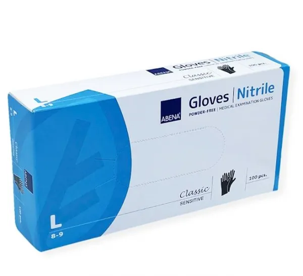 Rukavice nitril bezpúdrové Abena - 100 ks - L 290484