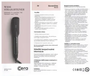 Cera Professional Žehlička na vlasy Cera Wide Straightener 2343