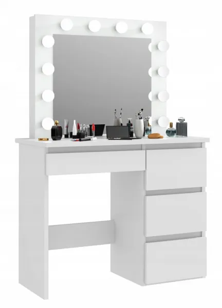 JAKS Toaletný stolík Hollywood Premium s LED osvetlením TL08 White