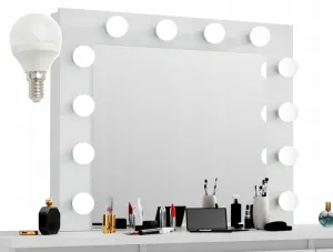 JAKS Toaletný stolík Hollywood Premium s LED osvetlením TL08 White