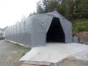 MONTOVANÁ MOBILNÍ HALA PVC 4X6X2M CELOROČNÁ POLAR+ 620G/M2 FR