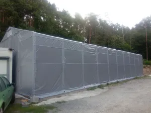 MONTOVANÁ MOBILNÍ HALA PVC 4X6X2M CELOROČNÁ POLAR+ 620G/M2 FR