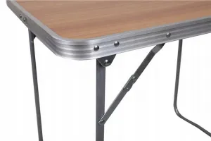 Skladací kempingový stôl 60 x 80 x 70 cm vzor dreva | jaks