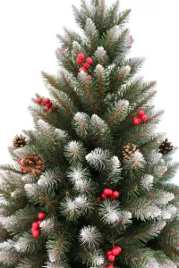 JAKS Vianočný stromček smrek s jarabinou 220 cm