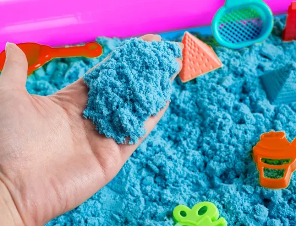 MG Creative Sand kinetický piesok + pieskovisko, modrý