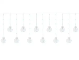 JAKS Led vianočné osvetlenie gule studena biela