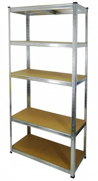 JAKS KOVOVÝ BEZSKRUTKOVÝ REGÁL POZINK 180x90x40 CM, NOSNOSŤ 875 KG GWI0878