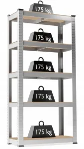JAKS KOVOVÝ BEZSKRUTKOVÝ REGÁL POZINK 180x90x40 CM, NOSNOSŤ 875 KG GWI0878