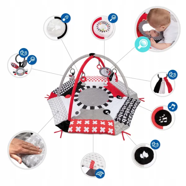 CANPOL BABIES - Deka hracia kontrastná Sensory
