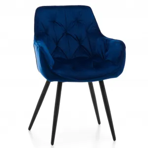 Jedálenská stolička siena velúr modrá | jaks