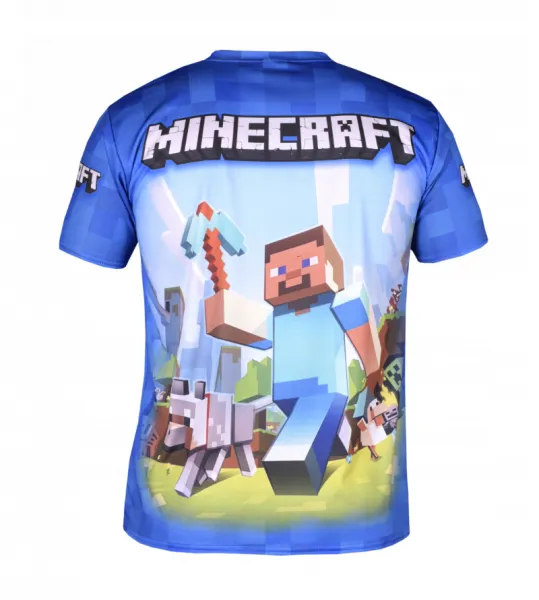 JAKS Detské tričko modré Minecraft Rozmery: 152