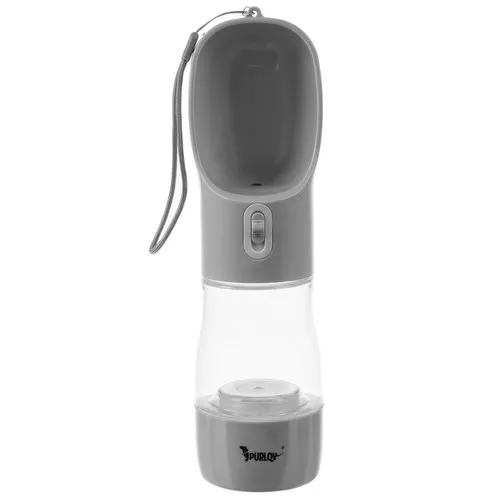 JAKS Fľaša pre psov 2v1 - 300 ml sivá