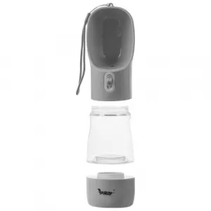 JAKS Fľaša pre psov 2v1 - 300 ml sivá
