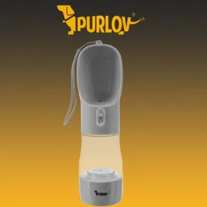JAKS Fľaša pre psov 2v1 - 300 ml sivá