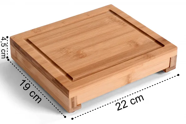 Bambusová doska na syr WARNA 22 cm + nože
