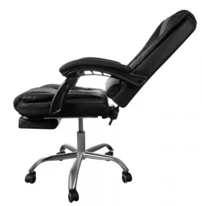 JAKS Kancelárske kreslo polohovateľné eko koža čierne BOSS