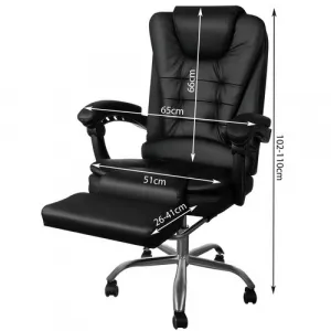 JAKS Kancelárske kreslo polohovateľné eko koža čierne BOSS