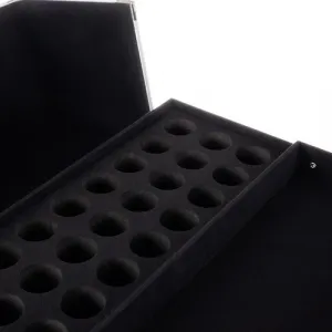 JAKS Kozmetický kufrík čierny dvojdielny