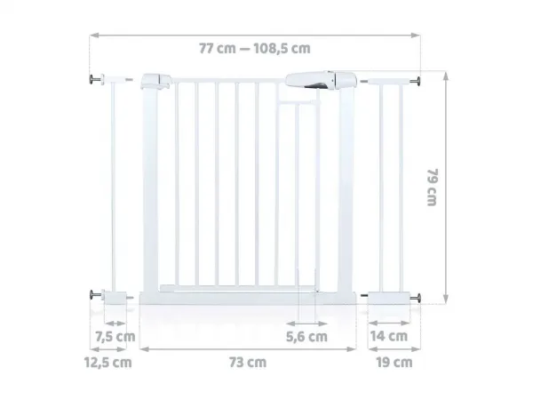 JAKS DETSKÁ ZÁBRANA - BIELA  77 - 108 CM