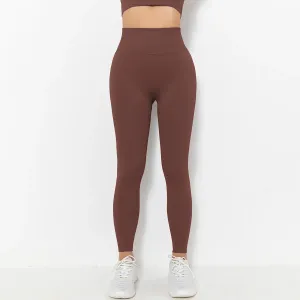 Legínovo Push-up legíny brown light Veľkosť: M