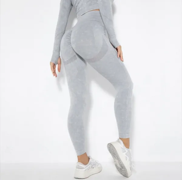 Legínovo Push-up biely set marble Veľkosť: M