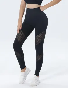 Legínovo Push-up legíny sieťované čierne Veľkosť: M