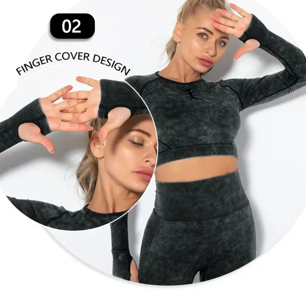 Legínovo Push-up čierny set marble Veľkosť: S
