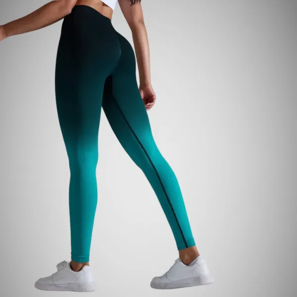 Push-up ombre legíny čierno-zelené Veľkosť: M