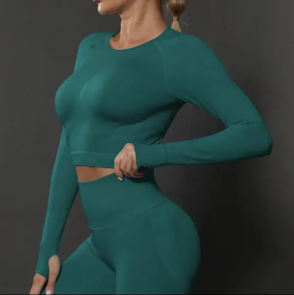 Legínovo Push-up fitness set svetlo zelený Veľkosť: S