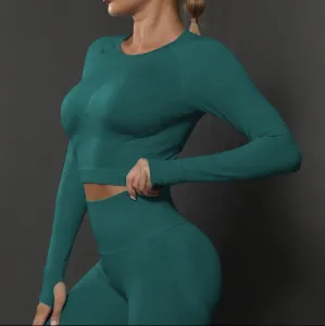 Legínovo Push-up fitness set svetlo zelený Veľkosť: S