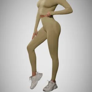 Legínovo Push-up legíny khaki Veľkosť: M
