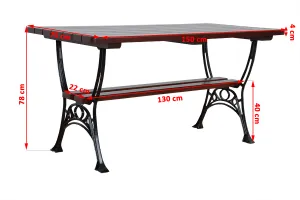 STLB Záhradný stôl JELŠA GROFF