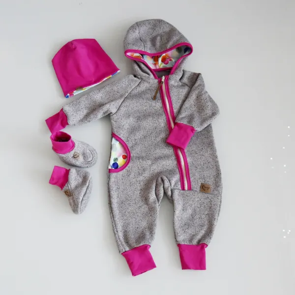 Hrejivý fleecový overal pre deti – Fuchsia | MOYO Veľkosť: 80/86